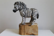 Zebra, 2018, Linde bemalt, H= 82 cm